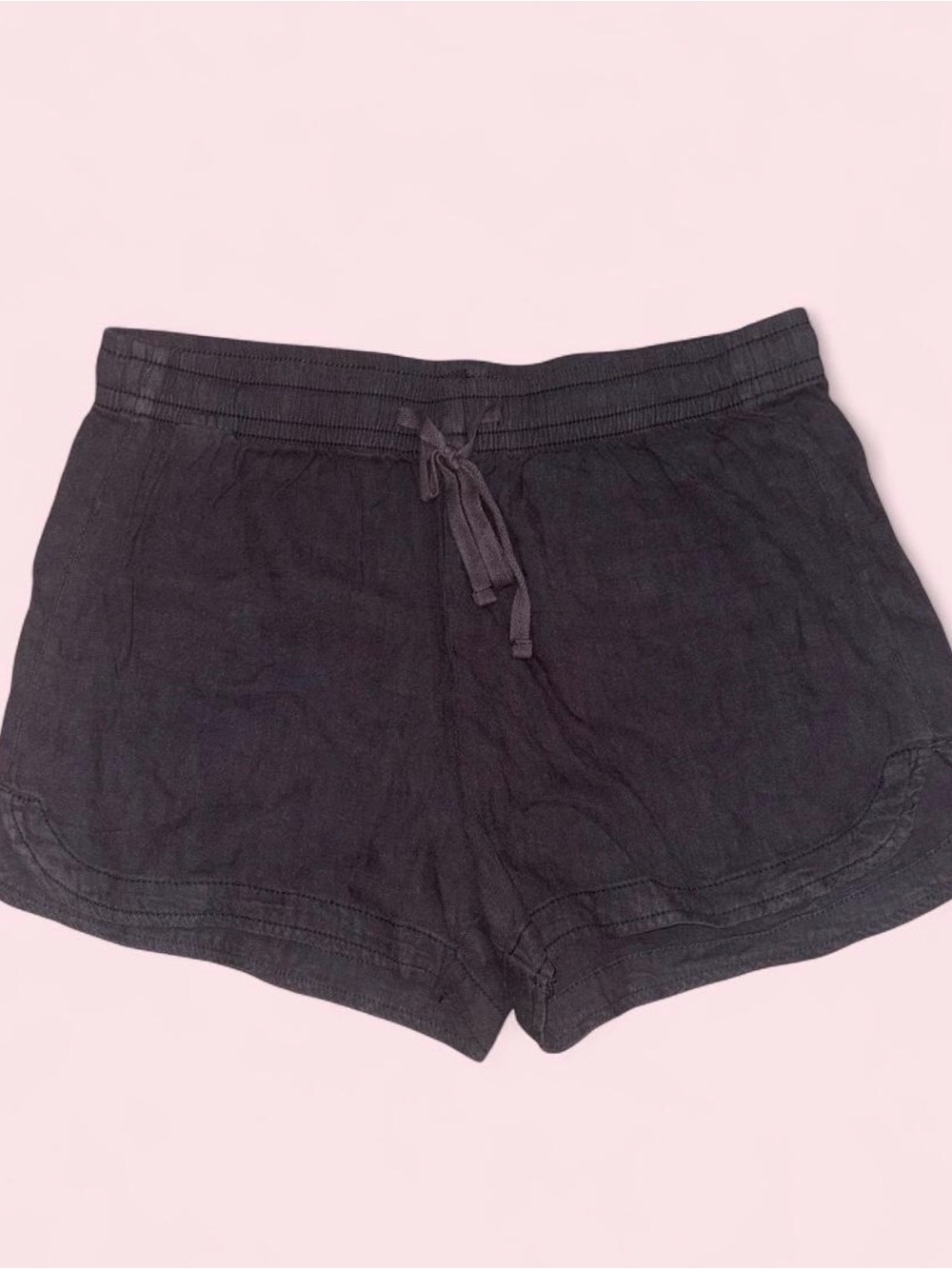 American Eagle Outfitters Black Elastic Waist Drawstring Shorts